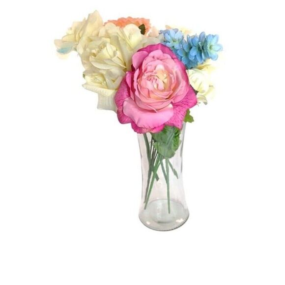 Napco Crystal Clear Glass Vase Gathering Vase 9 3/4" - Picture 9 of 12